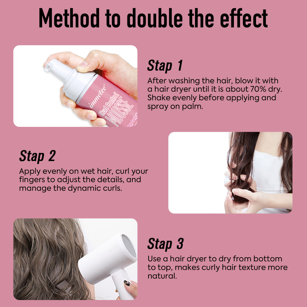 Coiffure bouclée Shaping Mousse Hydratante et Scalding soin des cheveux Elastin Bubble Mousse