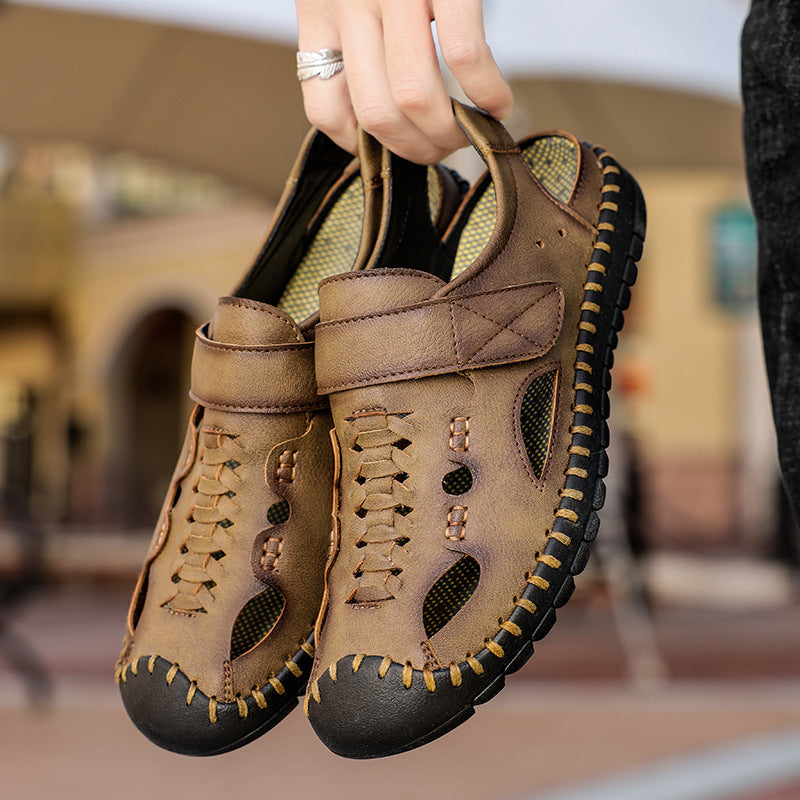 Sandales en cuir d'extérieur casual