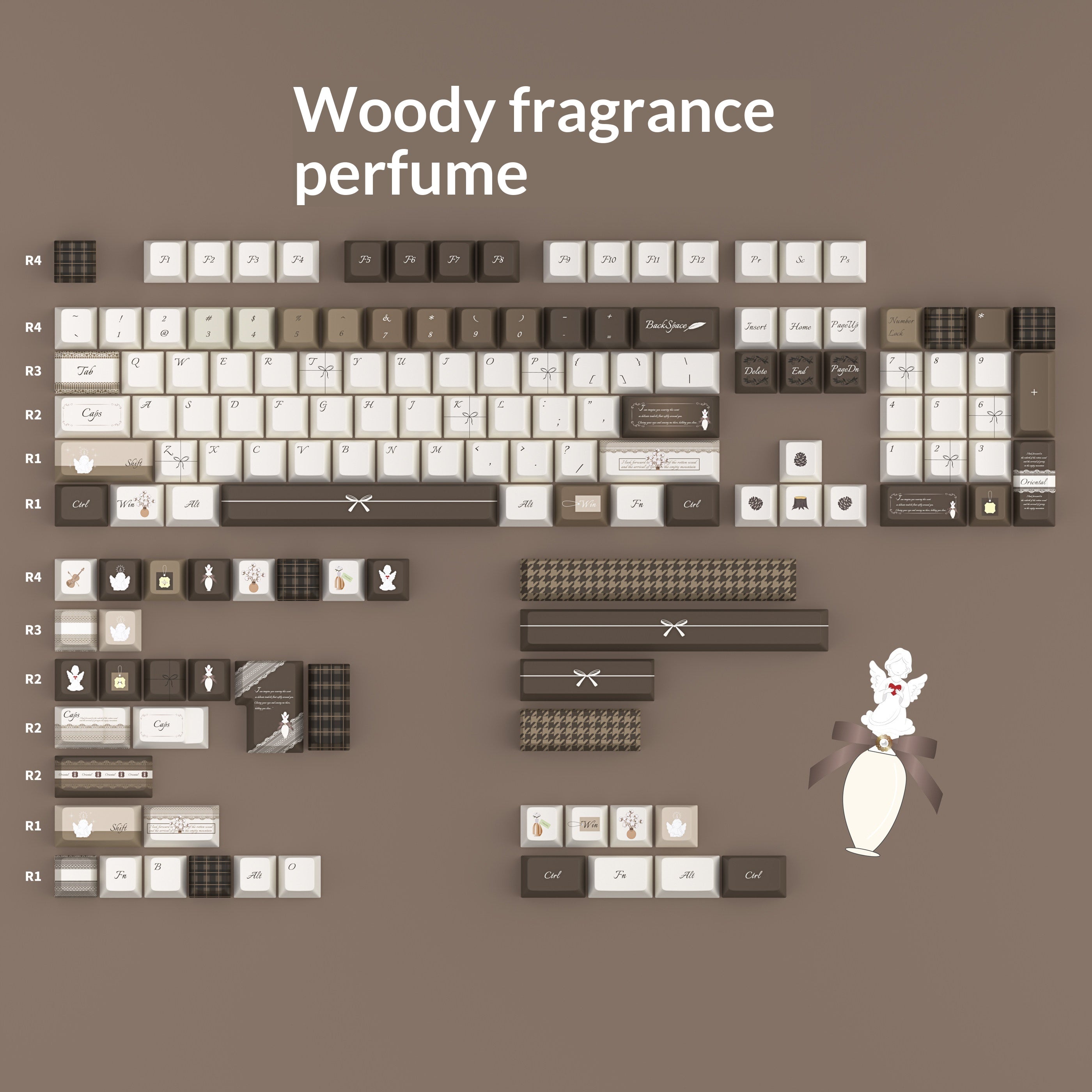Capuchons-clés parfumés en bois pour claviers mécaniques