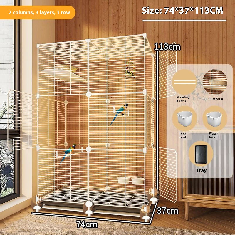 Parrot Cage Splash-proof Maison Villa écologique