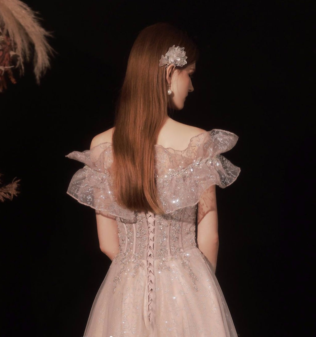 Robe de dîner pour femmes hors épaule