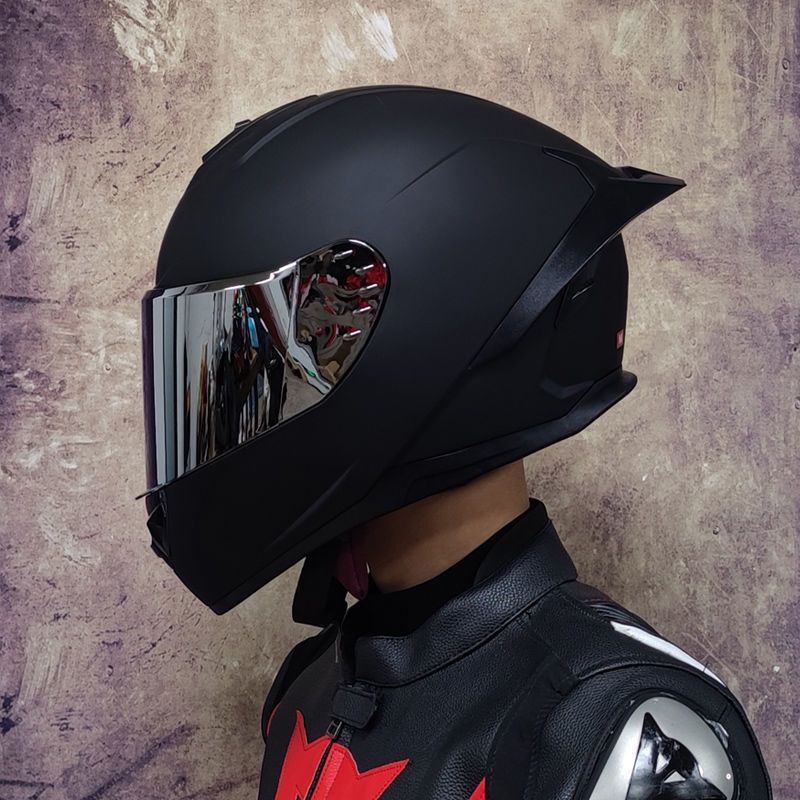 Casque de moto homme Bluetooth chaud plein visage quatre saisons