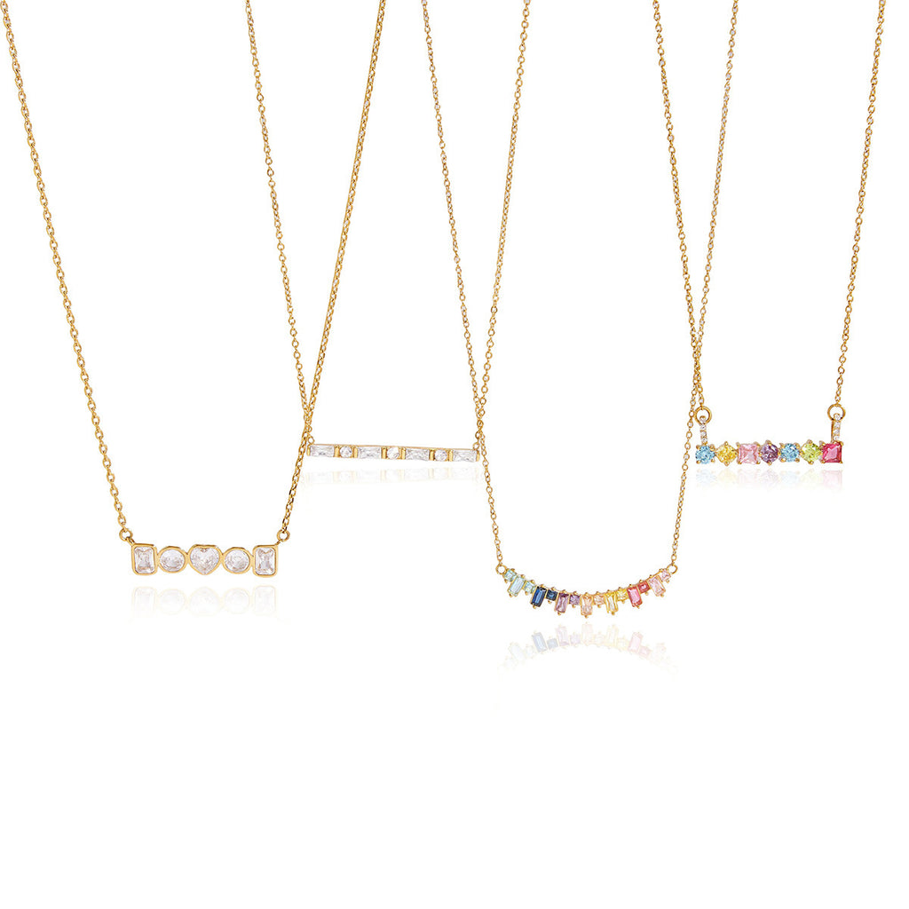 Zircon Collier en acier titane Et résistant à la Fade