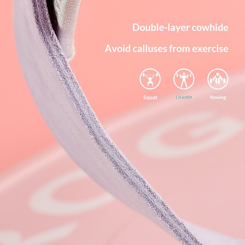 Ceinture de puissance Deadlift professionnelle féminine avec Wrist Wraps Cowhide