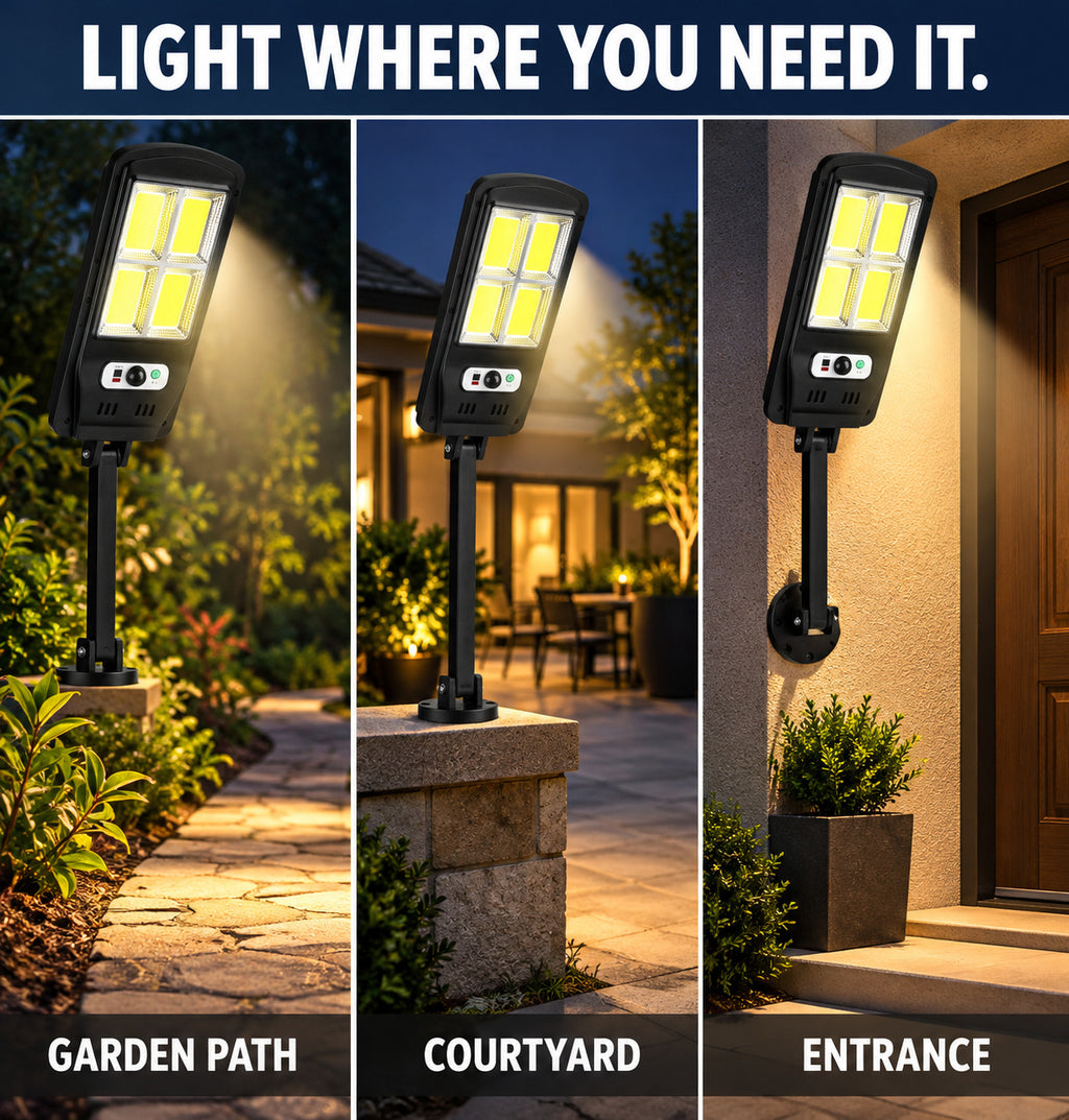 Solar Powered Rechargeable Motion Sensor Waterproof LED lampe de travail 30W 1500mAh pour W756 4