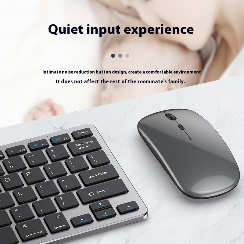 Mouse de clavier sans fil Ultra-fine combinaison rechargeable Bluetooth