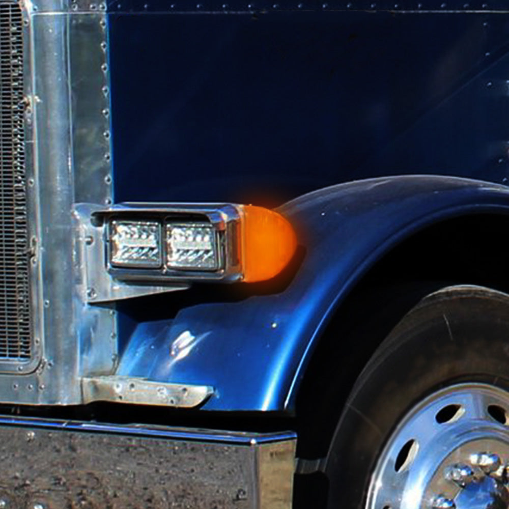 Compatible avec Peterbilt Turn Signal Lights 31 LED Triangle Amber LED