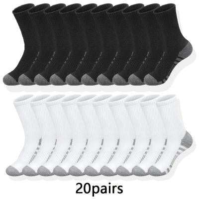 Chaussettes athlétiques assortis de couleur Plus taille Basketball Mid Tube coton respirant