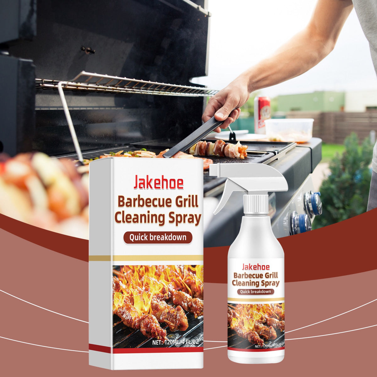 JAKEHOE Barbecue Grill Cleaner Spray