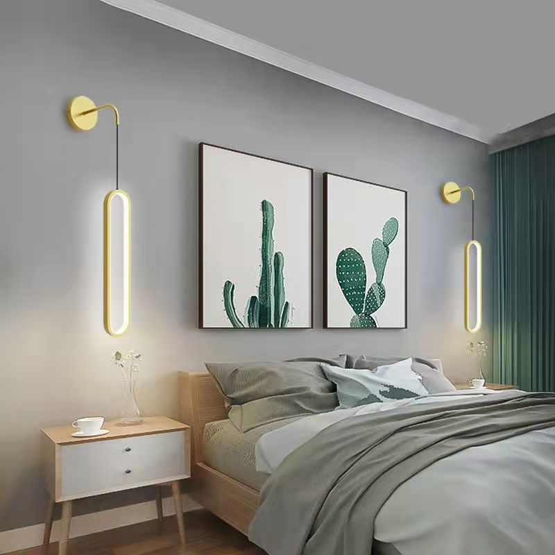 Modern Minimalist Bedside Lampe Murale Salon Mural Ampoule Nordique Internet Célébrité