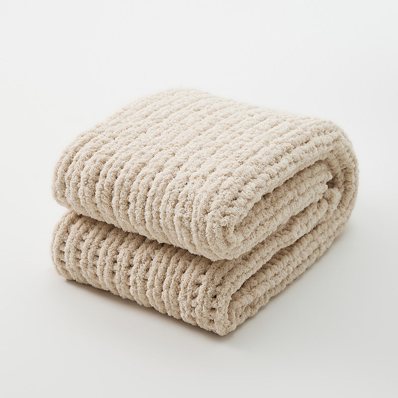 Cozy Blanket Maison Coiffé Couleur Solide Couverture