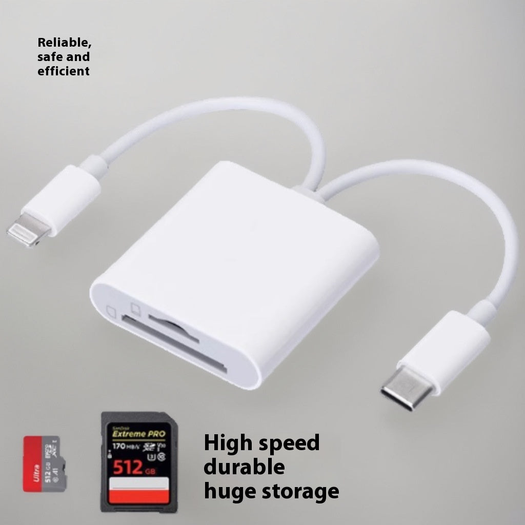 Type-c Mobile Phone Tablet SDTF Caméra lecteur de carte mémoire USBOTG Adaptateur câble