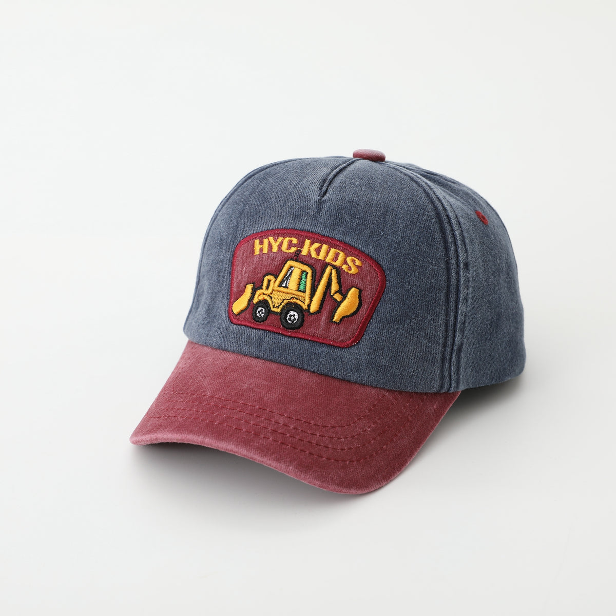 Colorful Broderie Excavateur Trendy Mode Coréen style Casquette de baseball pour enfants pour Outd