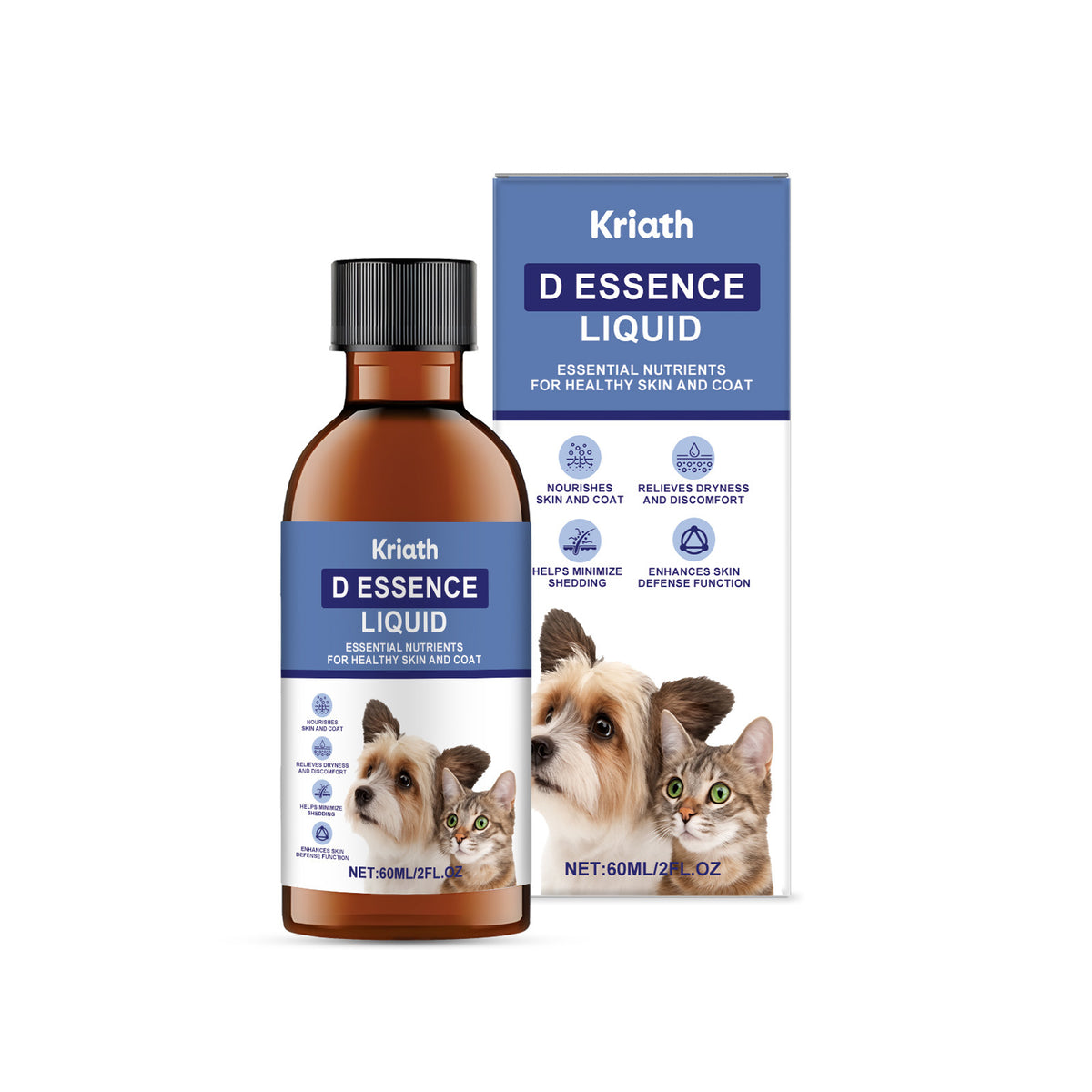 Solution de soins capillaires Kriath Pet Anti-Tangle Nettoyage doux et lissant soin capillaire