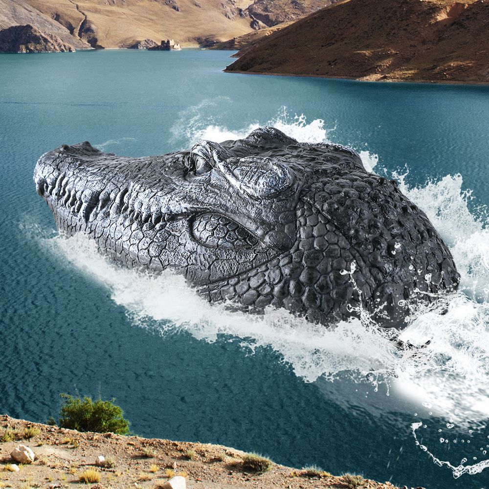 Simulated Crocodile Head Remote-control Navire pour enfants Modèle de bateau Jouets Garçon Spoof