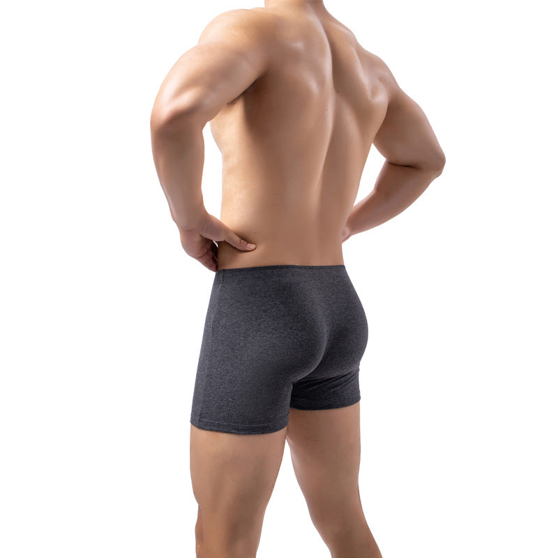 Slip de boxeur à couleurs solides pour hommes doux et respirant