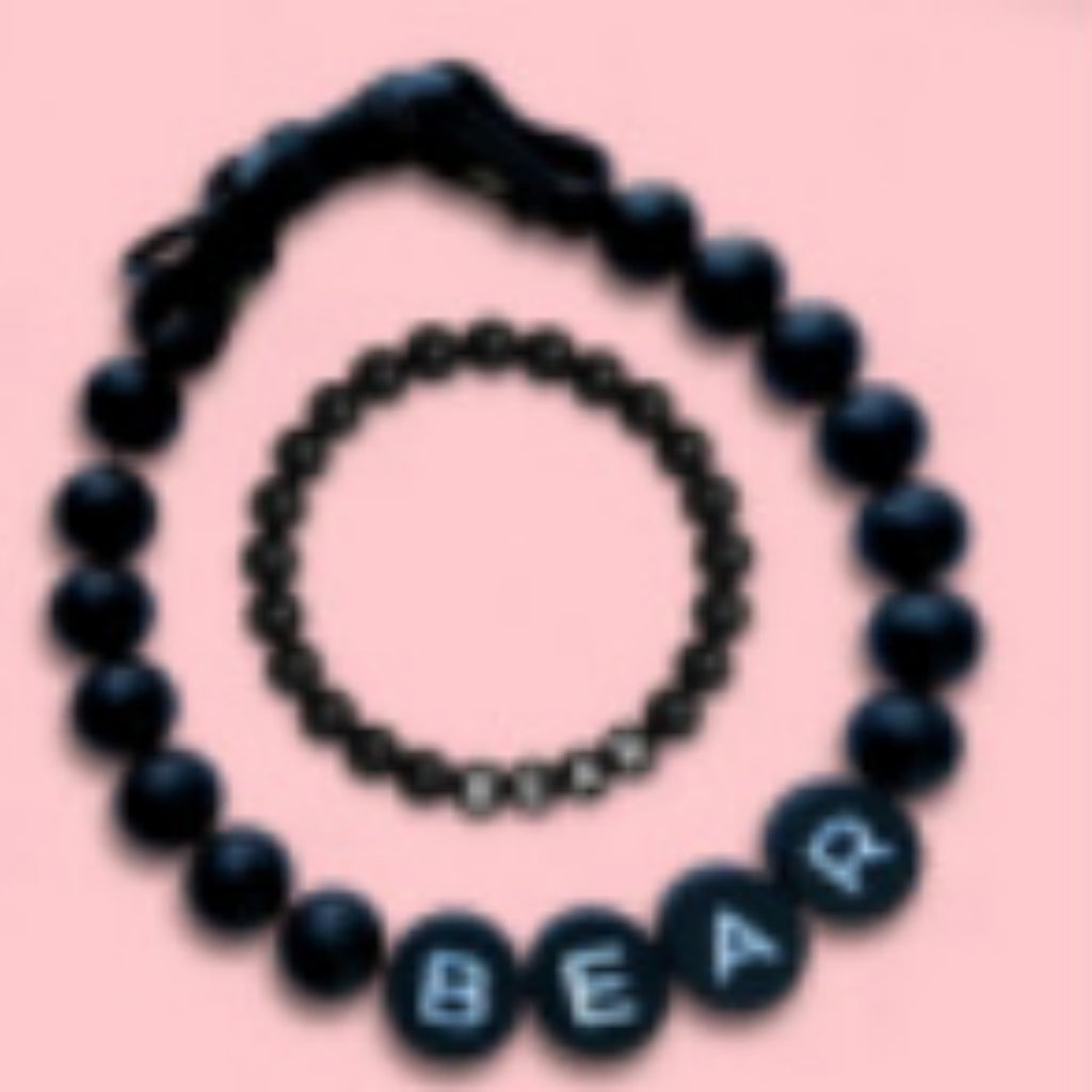 Pet Perled nom collier avec bracelet ensemble collier de chien personnalisé avec perles bricolage nom chien lettre