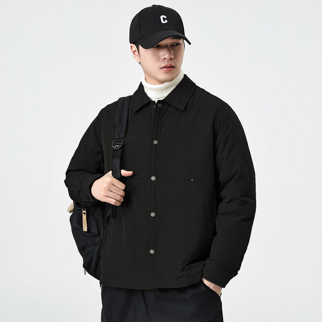 Automnehiver Hommes Lapel Coatsimple et chaud