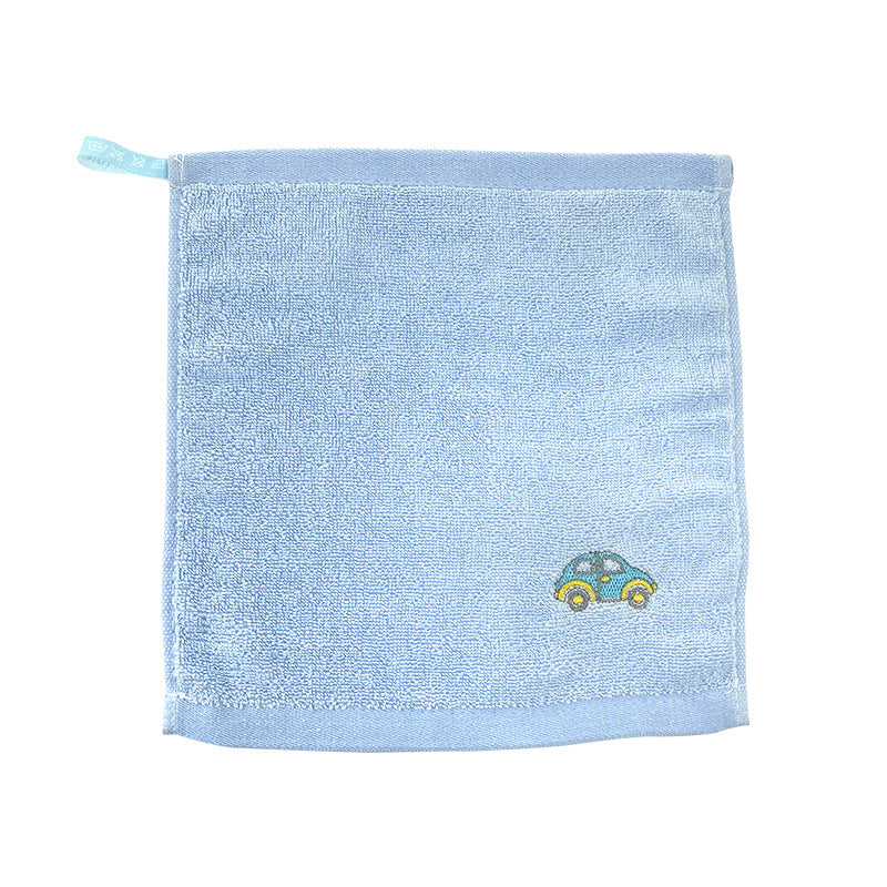 Serviette carrée en coton brodé avec crochet