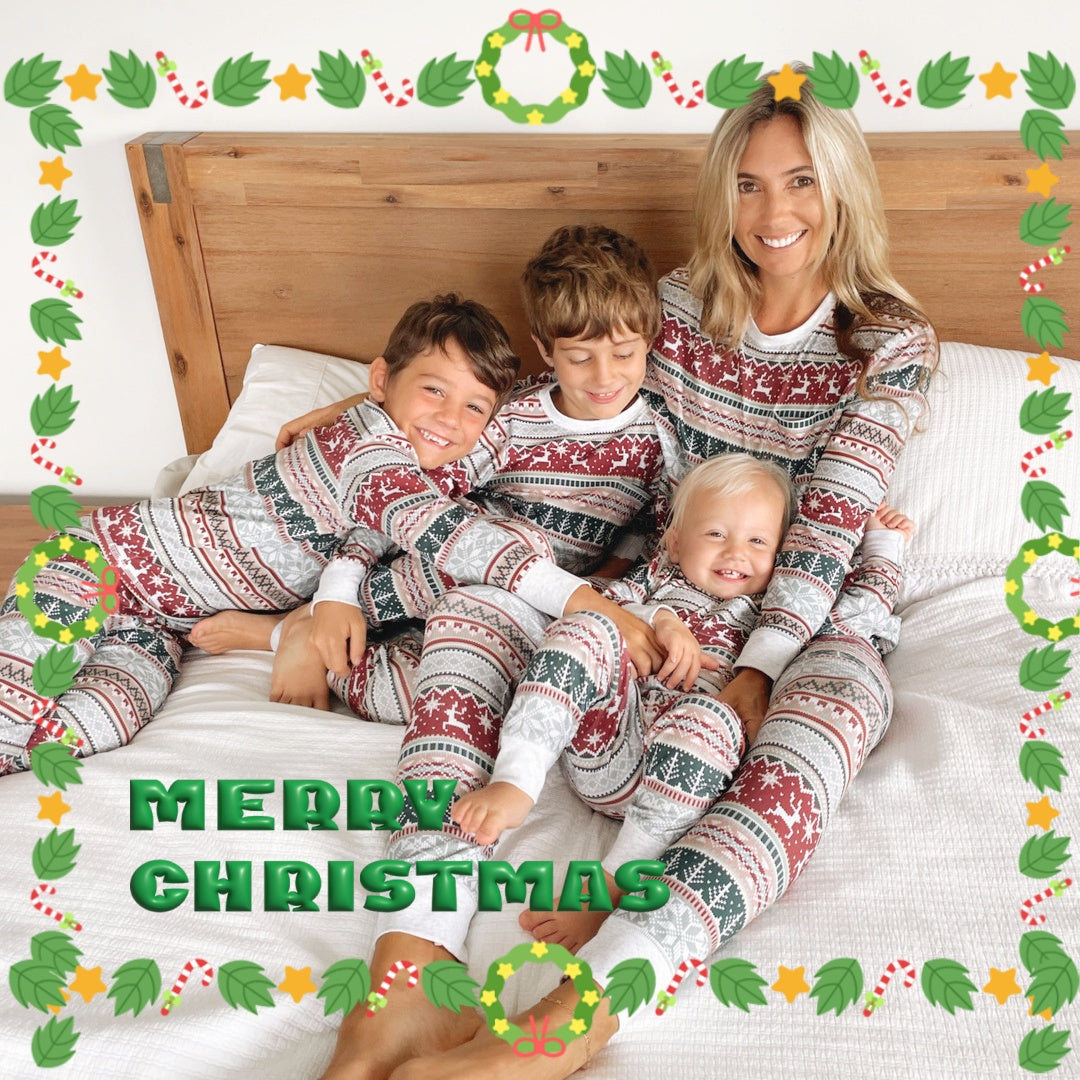 Famille Noël Matching Pyjama Set Noël Adulte Enfants Mère et fille Père Fils Sommeil