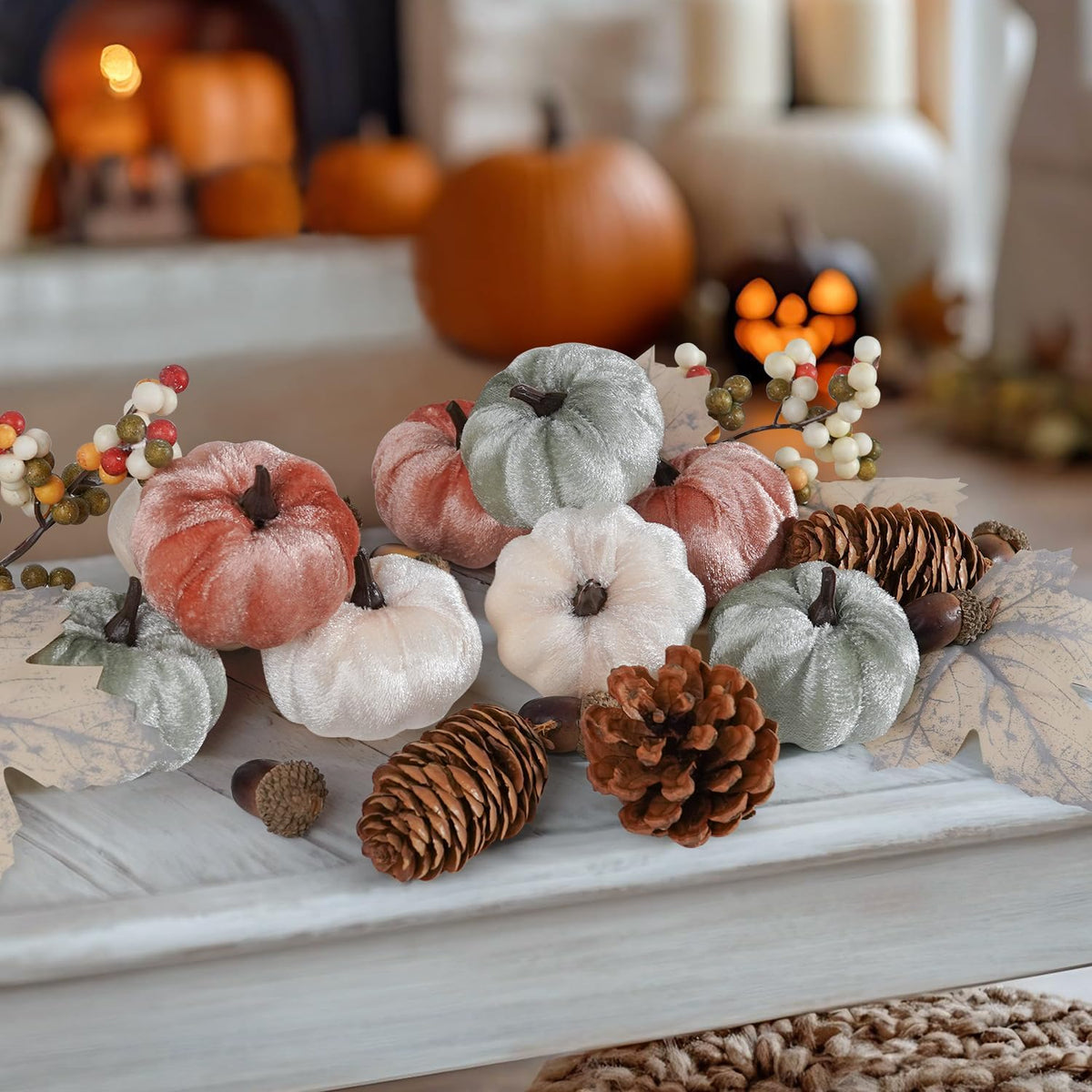 Ensemble de décoration de citrouille d'automne 25 unités