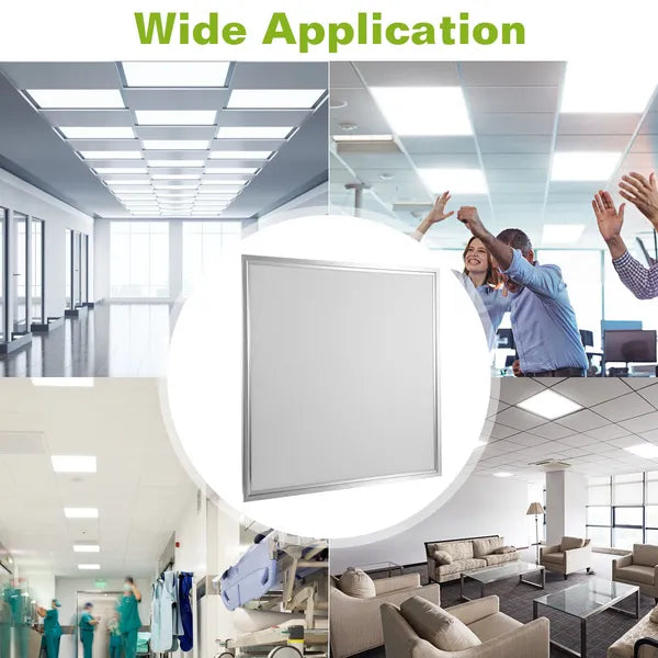 2 PCS 48W 2FT LED Panel Light 5800LM 7000K Ceiling Lighting 150W Equivalent LED Troffer Re