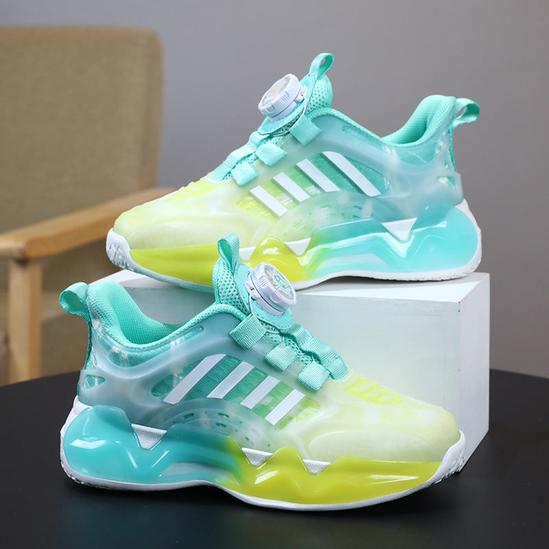 Chaussures pour enfants Rotating Button Boy Non-slip Soft Bottom