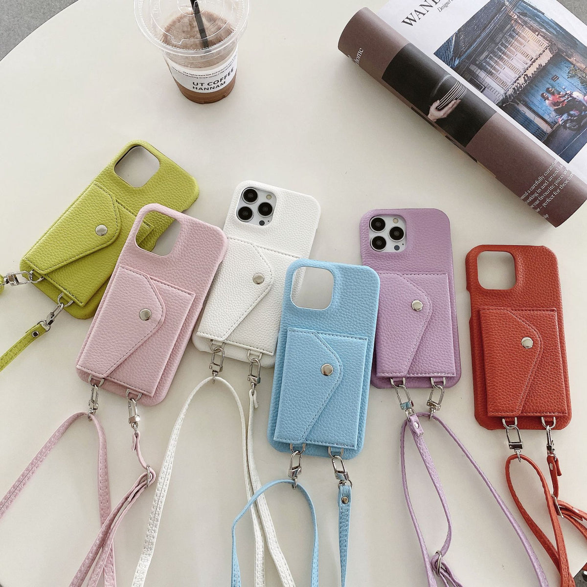 Porte-cartes japonaise et coréenne Étui de téléphone transverse