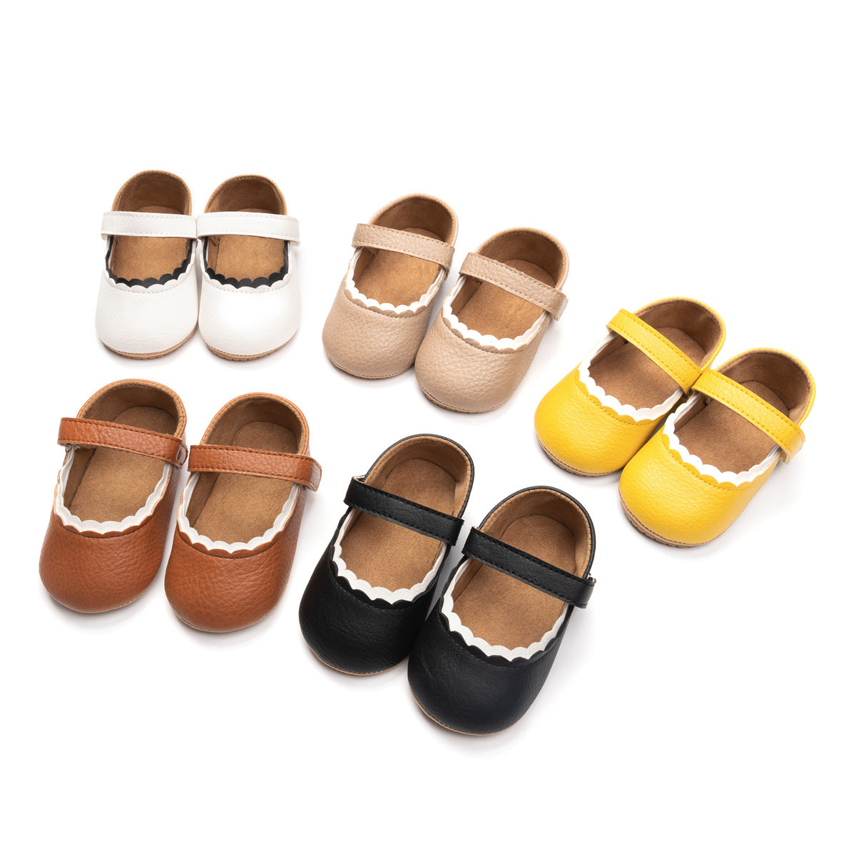 Bébé fille artificielle PU chaussures pour enfants