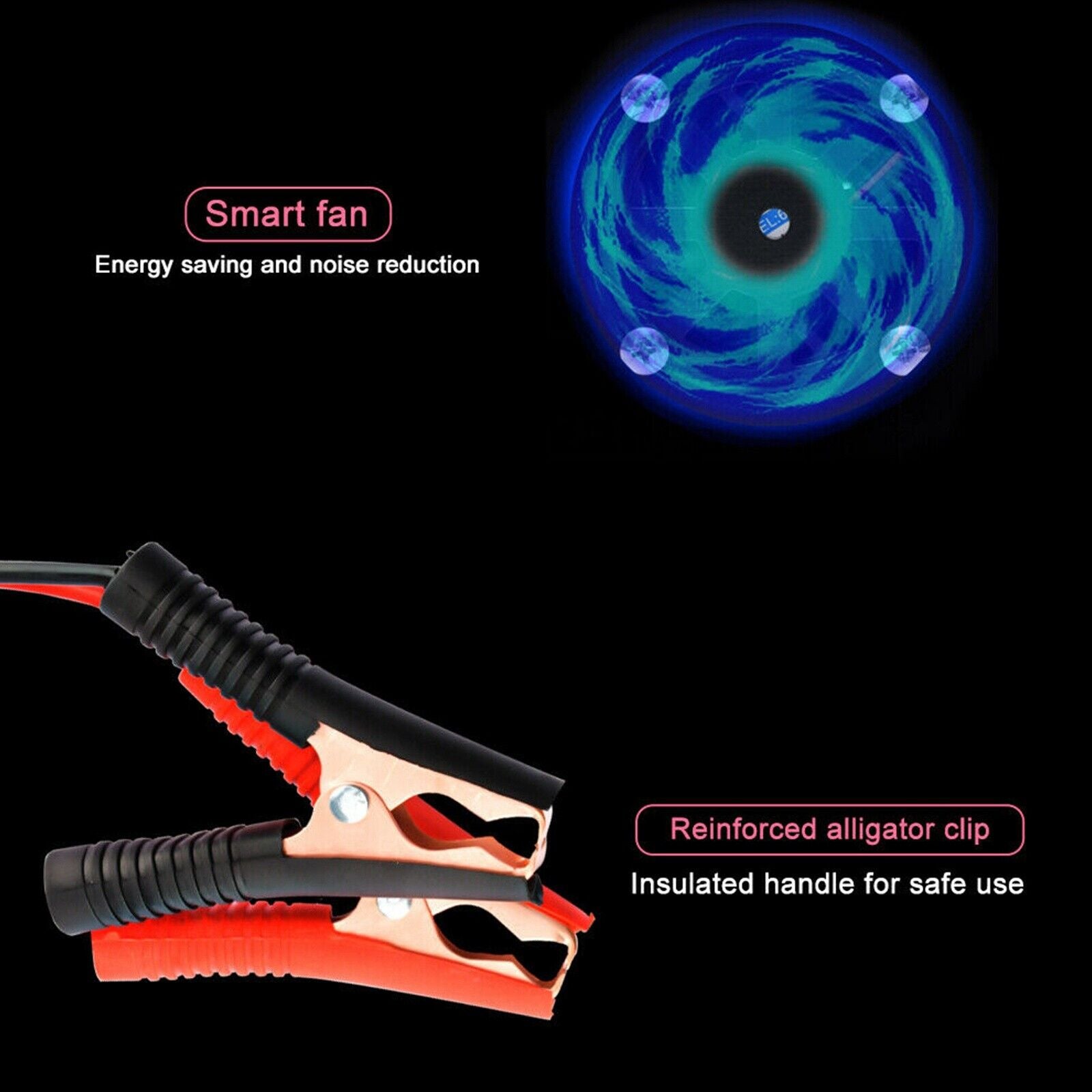 400W Chargeur de batterie de voiture intelligente de poids lourds Automatic Pulse Repair Trickle UK