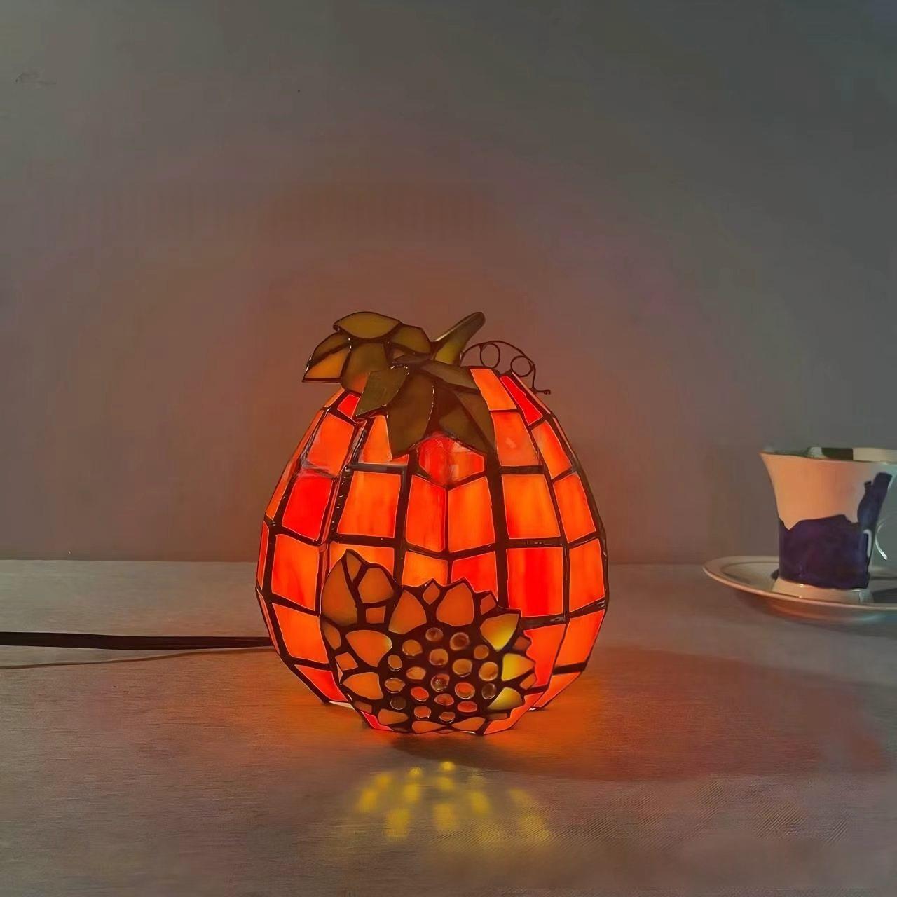Produit Tiffany style citrouille Halloween Lanterne