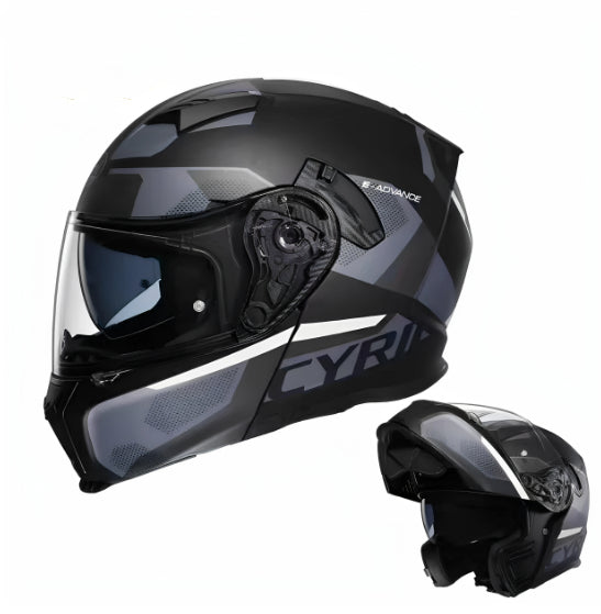 Casque de moto à double-lentilles à révélation faciale