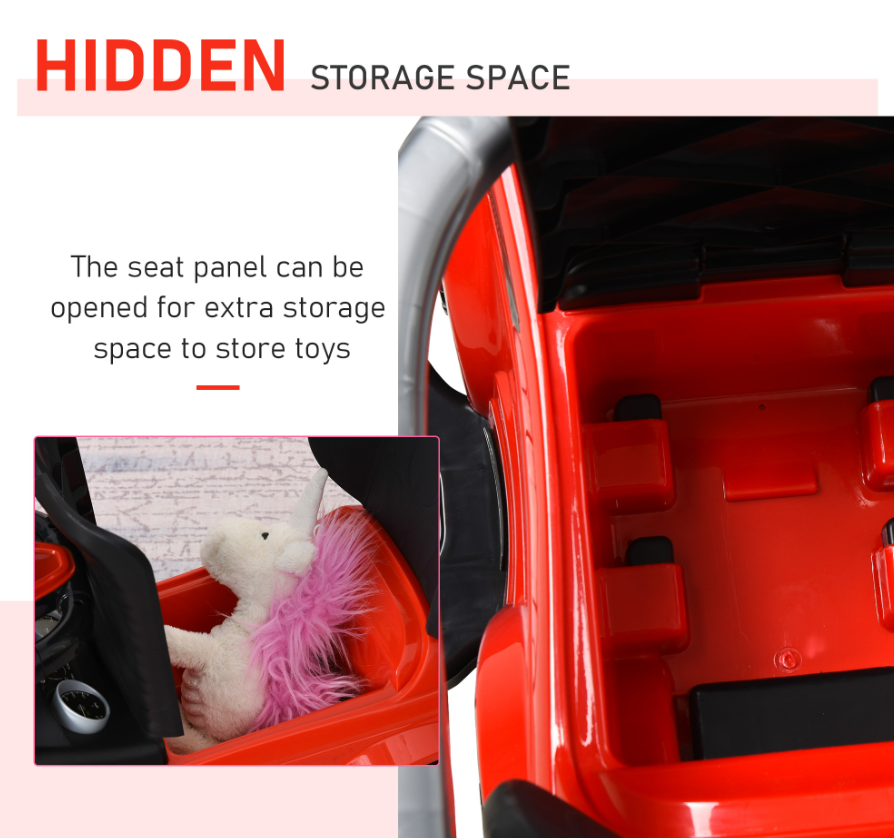 Enfants 3 en 1 Push Car Ride-On Poussette Jouet de marche coulissant avec Horn Music Light Secure Bar