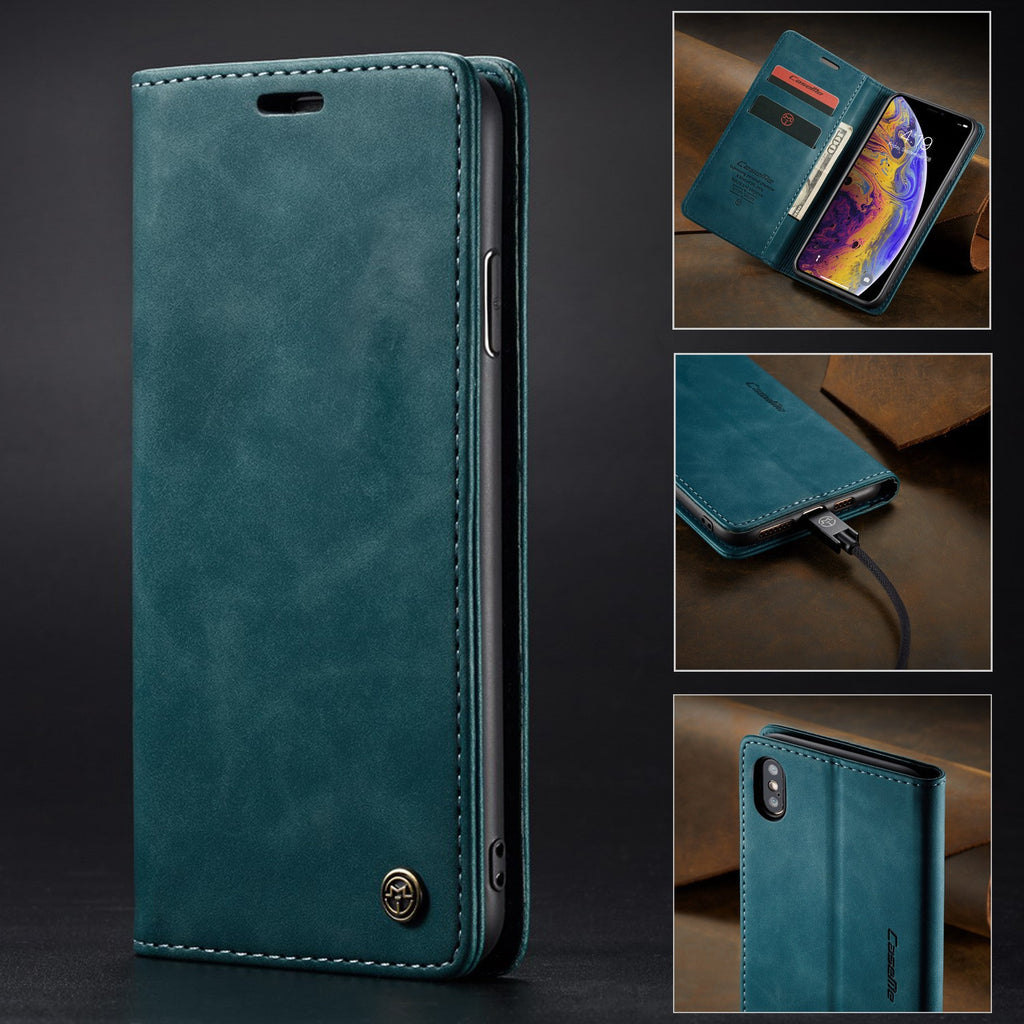 Multifonctionnel Leather Magnetic Phone Case Card Flip Protective Cover