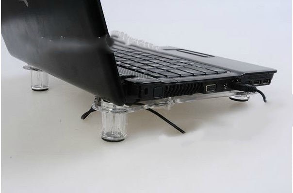 Transparent crystal three-fan radiator notebook