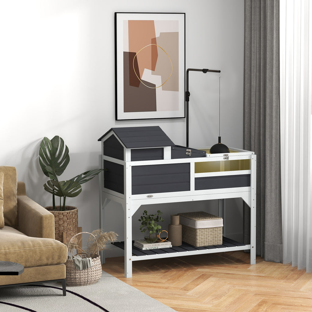 Maison de la tortue avec support de lampe réglable