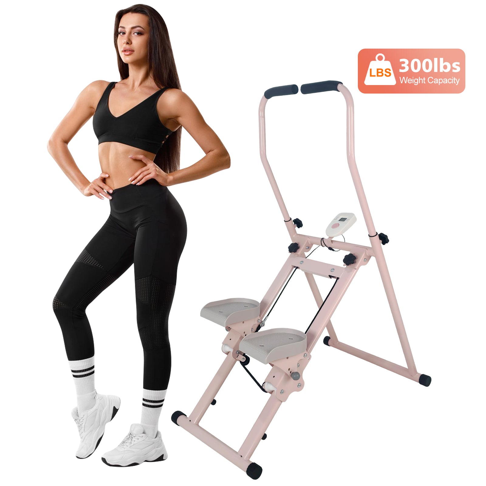 Stair Stepper Pliant Vertical Cardio Exercise Climber Stair-Master for Exercise at Home F