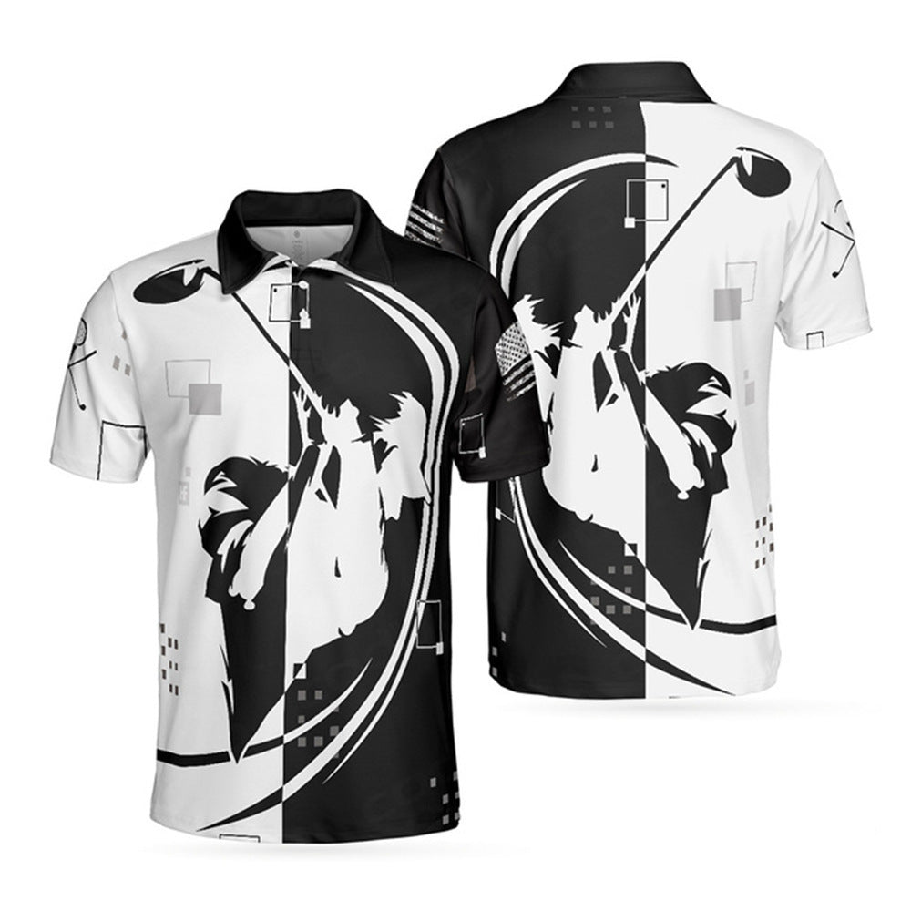 Chemise de golf pour homme T-shirt manches courtes