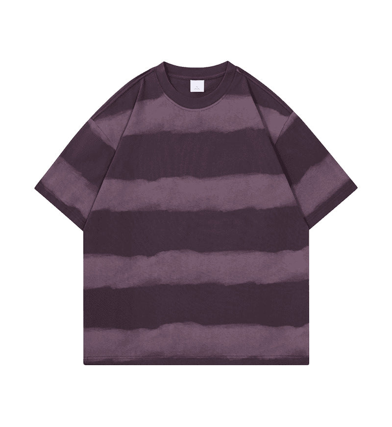 T-Shirt en coton à manches courtes rayées pour hommes