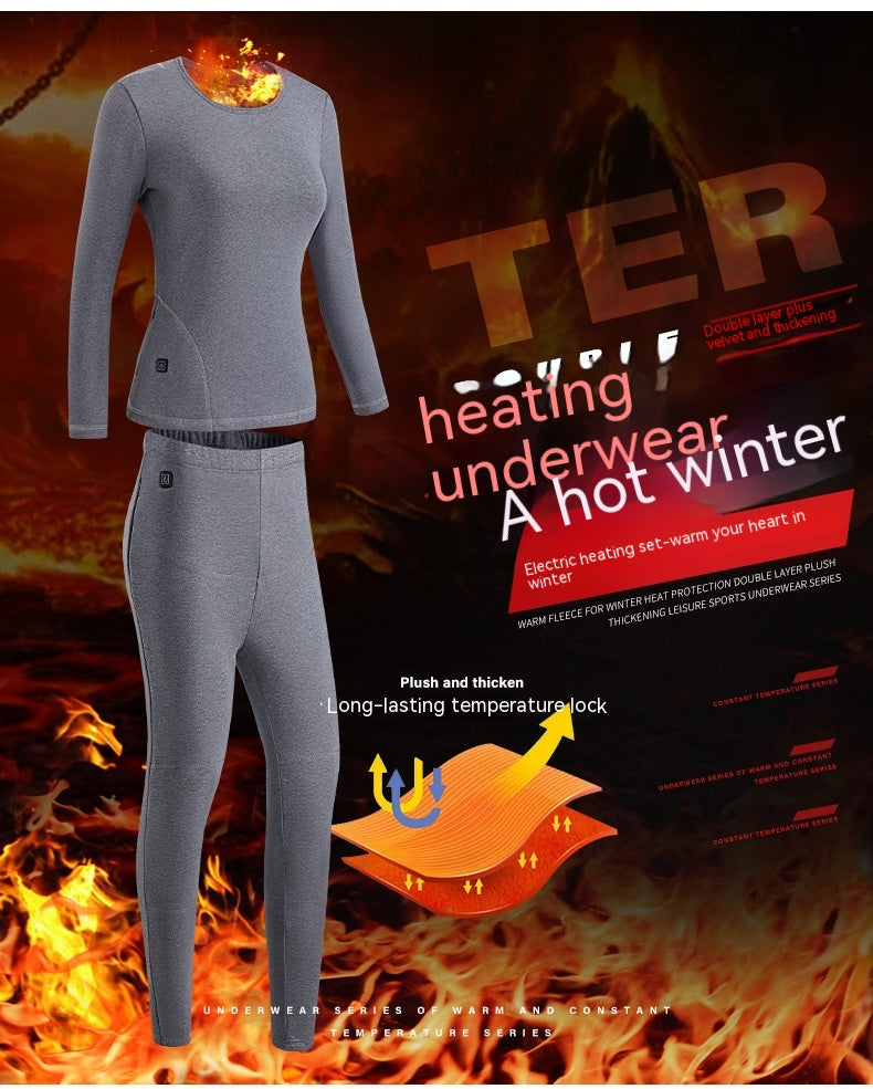 Sous-vêtements de chauffage électrique thermique d'hiver Sous-vêtements de chauffage intelligents