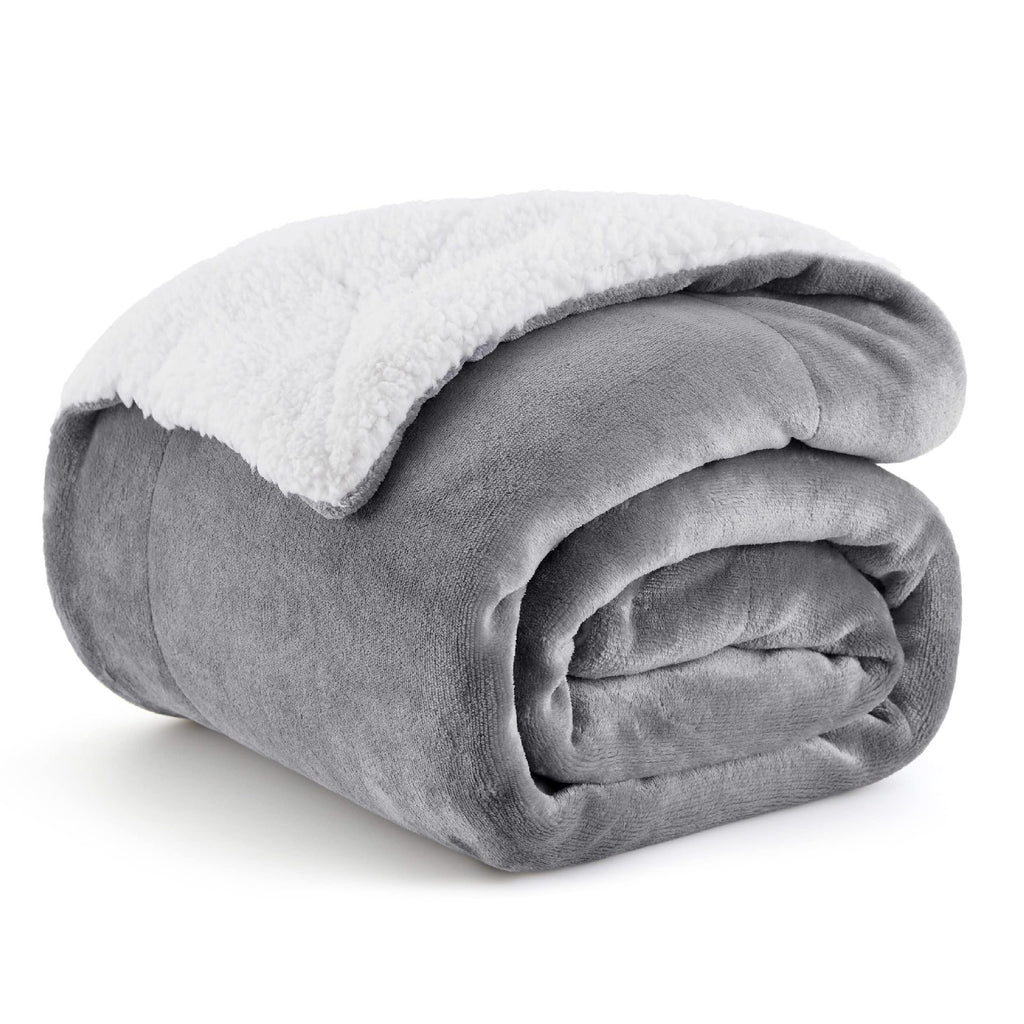 Couverture grand lit en peluche double face