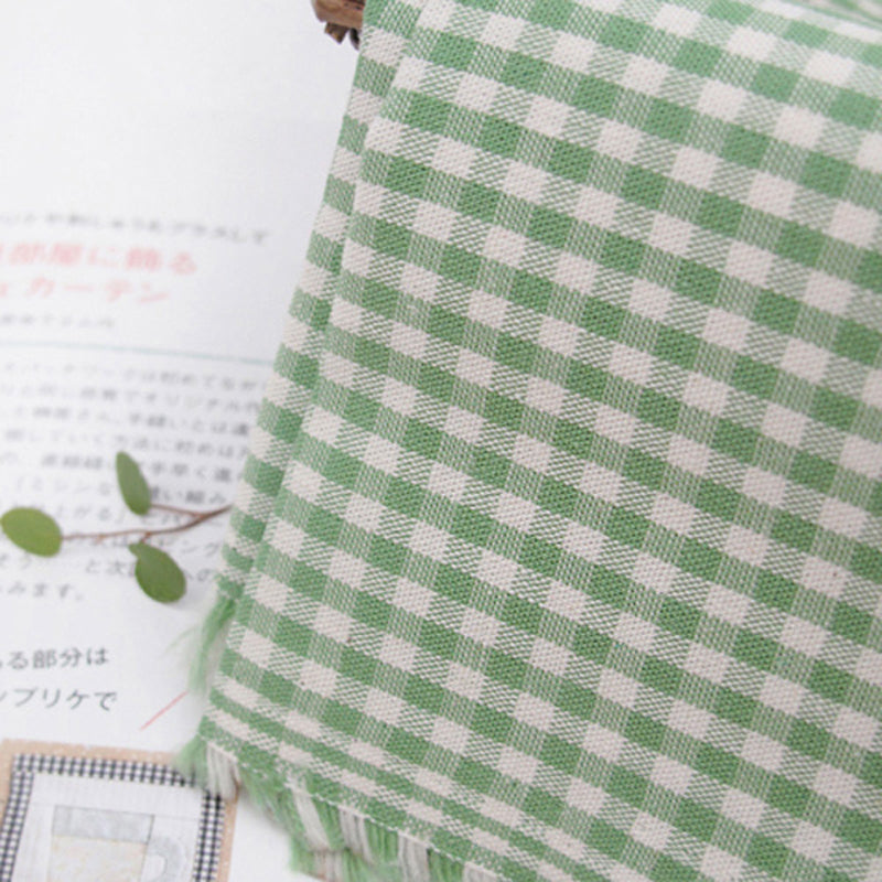 Cotton Thickened Plaid Pastoral Style Fabric
