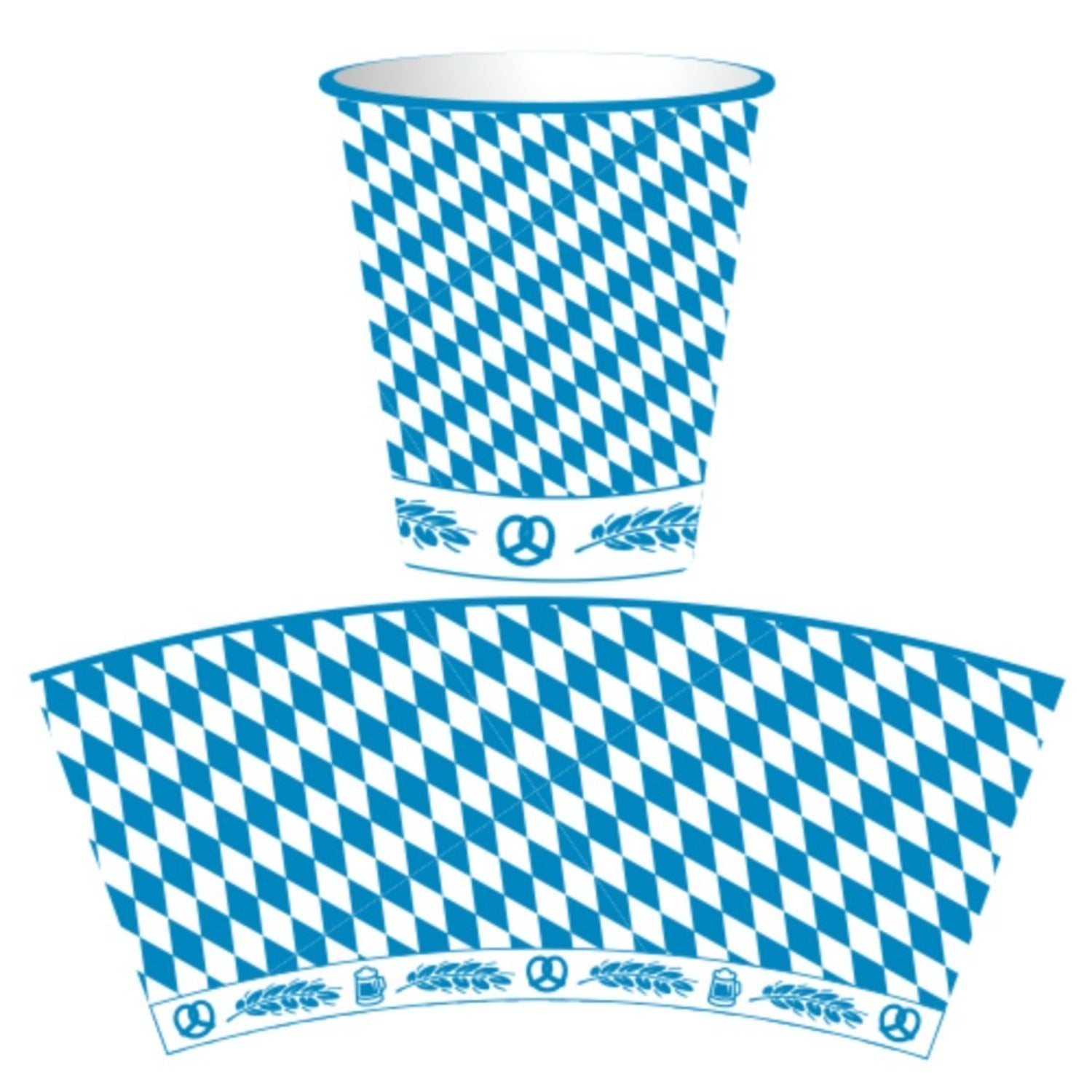 Ensemble de 20 coupes en papier du Festival de la bière - Coupes traditionnelles Oktoberfest pour les fêtes et célébrer