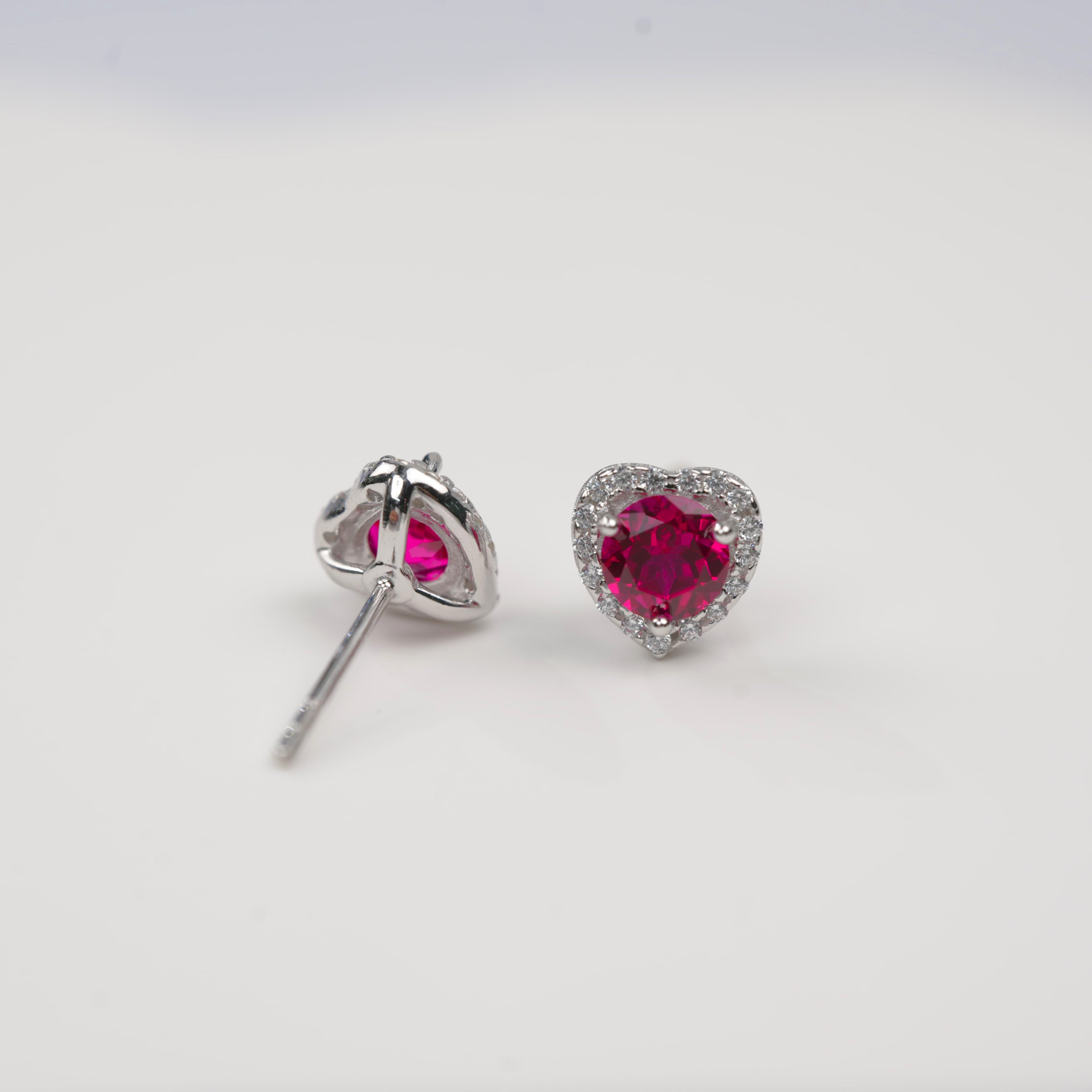 S925 Boucles d'oreilles en halo-tiges en argent sterling