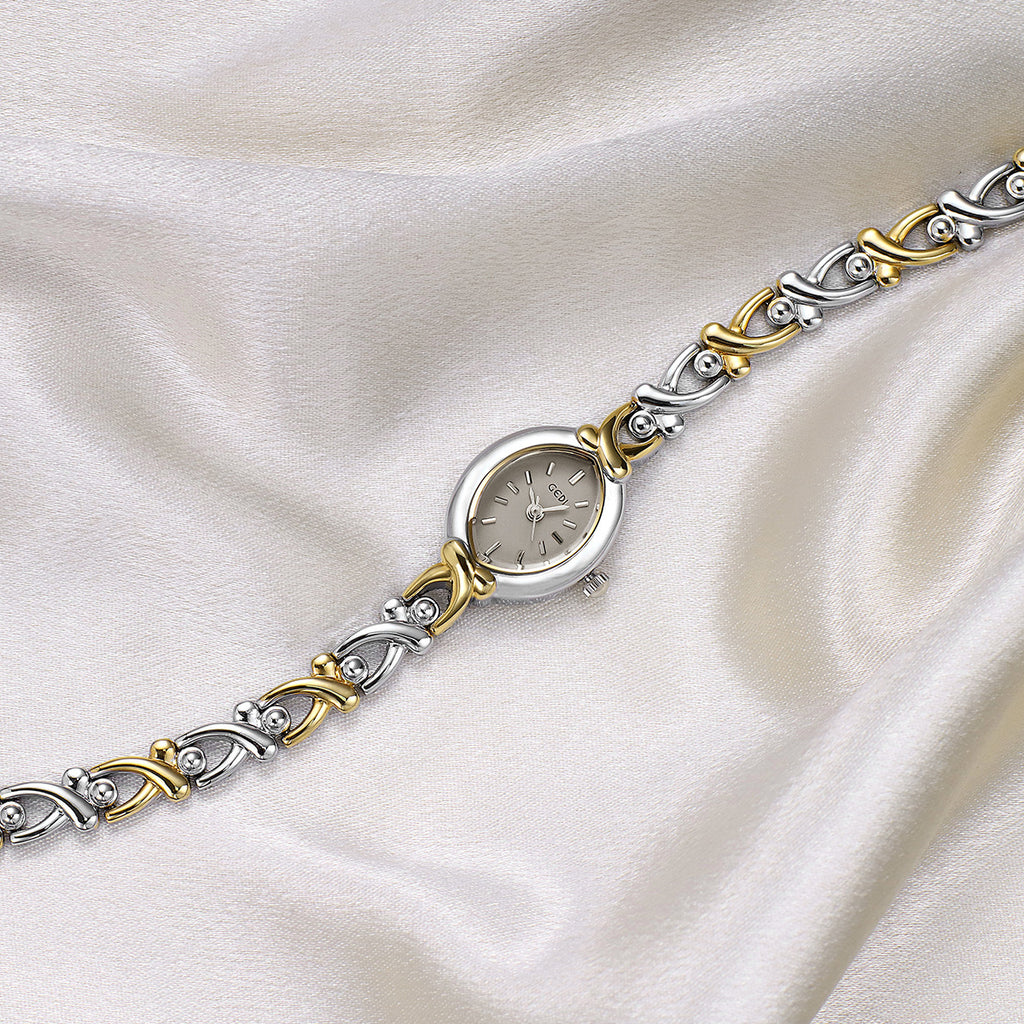 Montre Quartz pour femme - Slim design élégant avec bande en acier inoxydable et résistant à l'eau