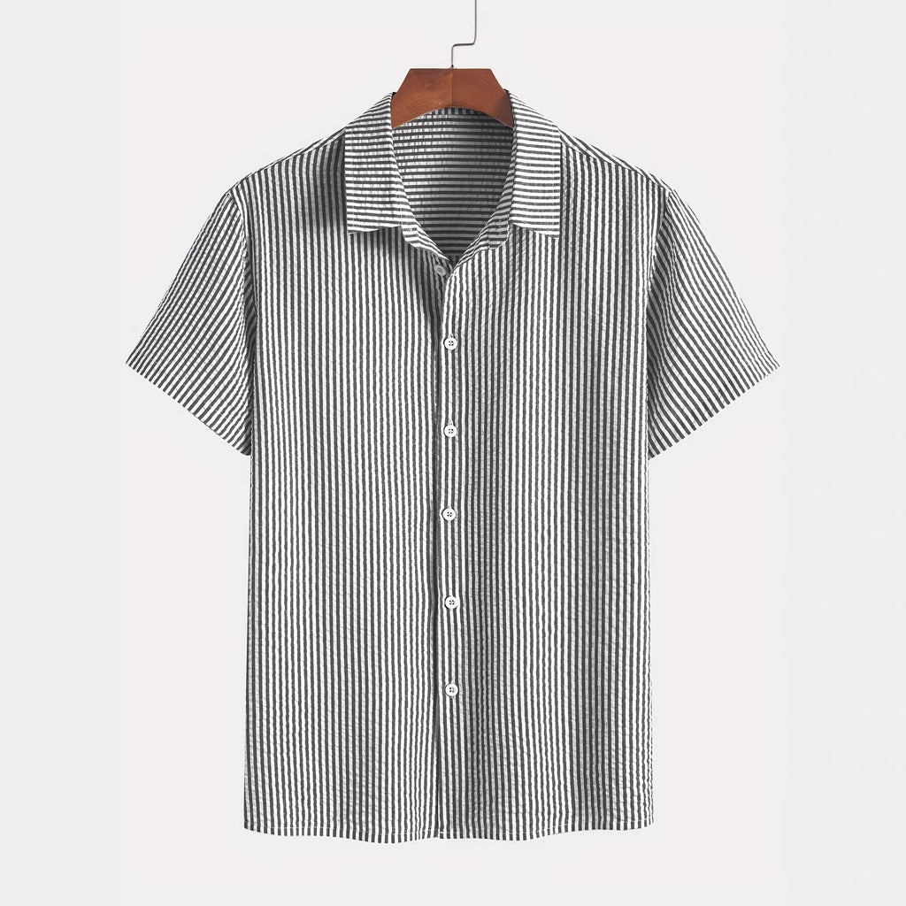 Chemise retro à manches courtes pour hommes