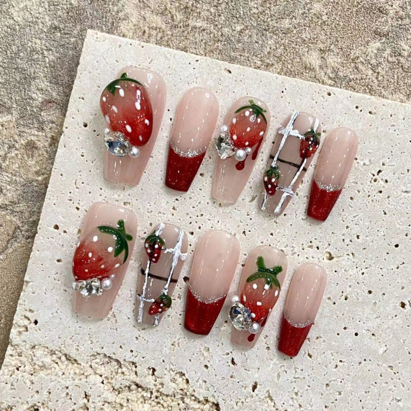 Art des ongles Printemps Petites fleurs Vibe d'été Faux ongles