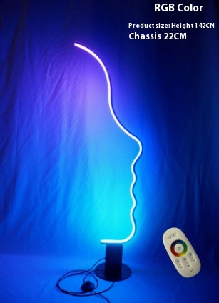 Nordic Art Face Floor Lampe Designer Chambre à coucher étude