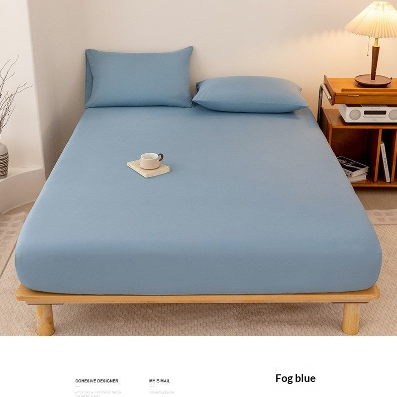 Lavé brossé de couleur solide feuille ajustée anti-dérapant couverture de lit tout-Inclusive Matelas Protecto