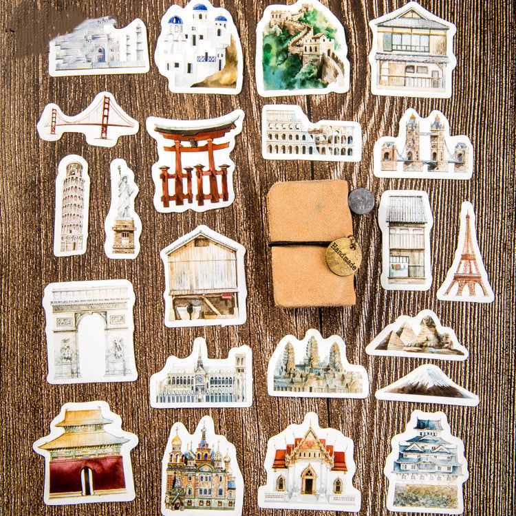 Histoire de l'architecture mondiale Sticker Boxed